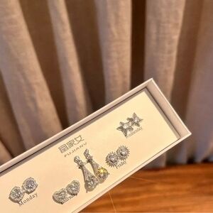 Full Set FUJIANYU 925 Silver Earrings Set With Lab Grown Diamond/Moissanite